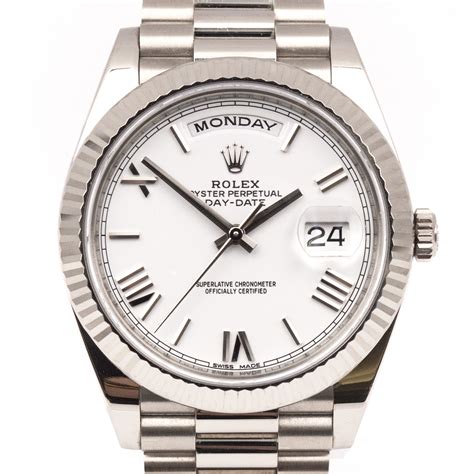 white gold Rolex presidential